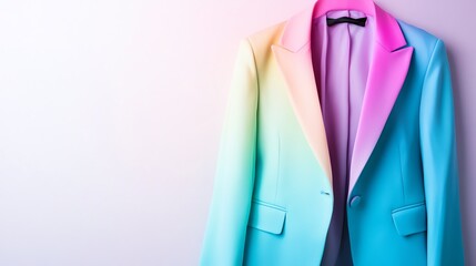 a chic pastel blazer with a minimalist spring outfit, fresh and sophisticated look, ultradetailed, isolated on white background