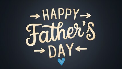 Happy fathers day  Lettering typography Holiday calligraphy tex . Fathers Day Custom Text Banner Fathers Day greeting with hand written lettering .