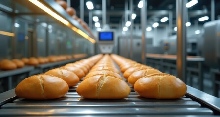 Efficient Bakery Production Line with Automated Fresh Bread Buns