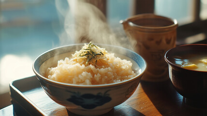 たけのこご飯とお吸い物、春を味わう和食膳の一皿