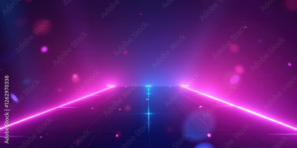 Poster glowing abstract background with colorful lights and soft bokeh effects
