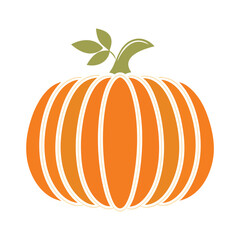 Fresh Pumpkin vector Icon for Seasonal Branding and Designs.
