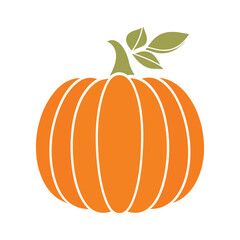 Fresh Pumpkin vector Icon for Seasonal Branding and Designs.