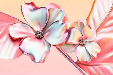 A delicate vector background featuring lush plants and blooming flowers, creating a fresh and natural atmosphere.

