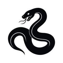 Fototapeta premium black snake vector illustration