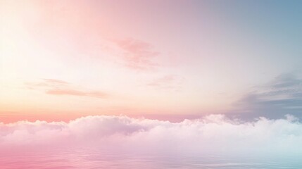 Obraz premium Serene Horizon at Dusk with Soft Clouds and Calm Water