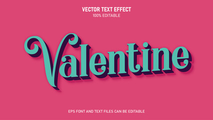 Valentine text effect, vintage style text effect © ricks