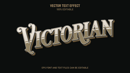 Victorian style vintage editable text effect