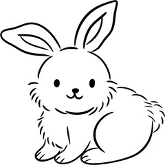 Bunny Easter Outline