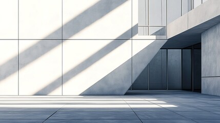 Obraz premium Modern Architecture Sunlight Shadows Concrete Design