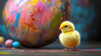 easter chicken and eggs