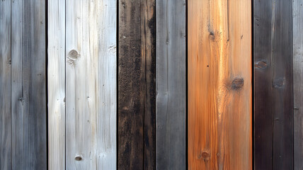 Fototapeta premium un muro o tablon con madera de colores tablas de madera rustico y aspero diseño abstracto y detalles textura colorida