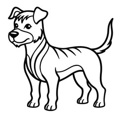 The swift fabled dog icon on black and white background vector image logo art silhouette tattoo design illustration