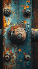 Fototapeta premium Rusty Metal Surface with Textures and Corrosion Patterns