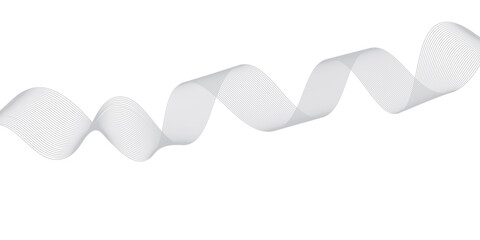 abstract Grey wave line background on white background.	