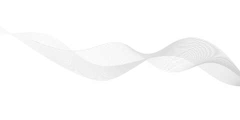 Fototapeta premium abstract Grey wave line background on white background. 