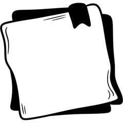 Sketch of Paper and Notes, Outline Icons of Documents and Notebooks, Set of Hand-Drawn Paper and Notes