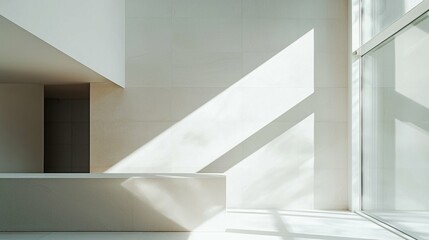 Obraz premium Modern Minimalist Interior with Natural Light and Clean Lines