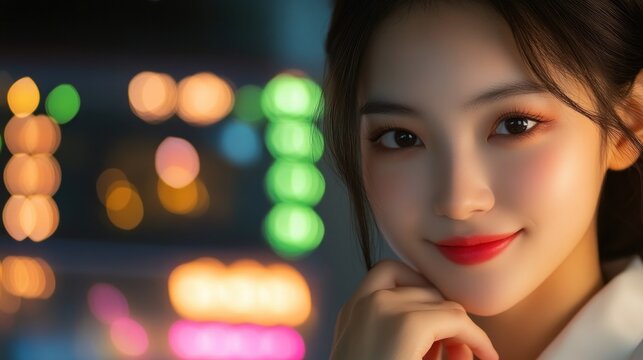 Empower Your Business with AI A young female Entrepreneur using AI-powered software for market research, unlock hidden market trends, and fuel unprecedented business growth Explore advanced - Powered by Adobe