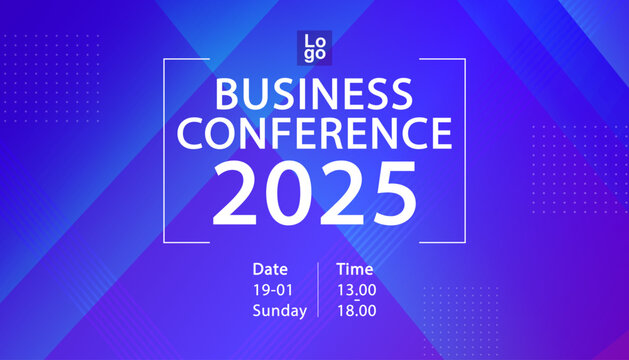 This professional event poster concept uses a clean layout and a dynamic geometric background. Perfect for any business meeting, seminar, summit, or corporate announcement.