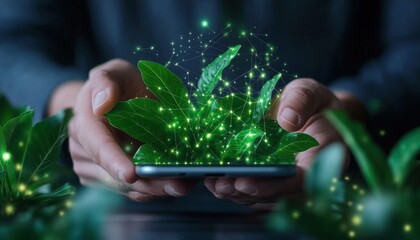 Empowering Growth Explore our latest image featuring a Business team using a smartphone, laptop, and tablet in a modern office with a virtual interface network diagram Witness seamless collaboration