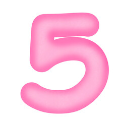 pink number 5