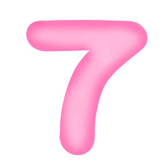 pink number 7