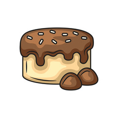 Icon design chocolate cake. Vector design