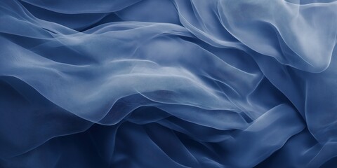 Obraz premium Deep Indigo Blue Textured Fabric Keywords indigo, blue, fabric, texture, pattern, drape, fold, clo