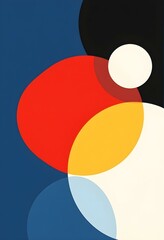 Minimalist 1960s Inspired Art Featuring Bold Rounded Forms and Clean Lines for Contemporary Prints