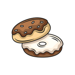 Icon design chocolate donut. Vector design