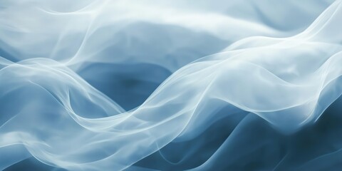 Fototapeta premium Delicate Light Blue Translucent Fabric