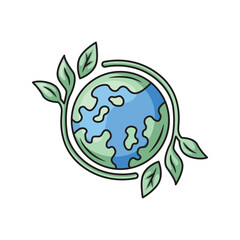 Icon illustration earth day. Vector Design