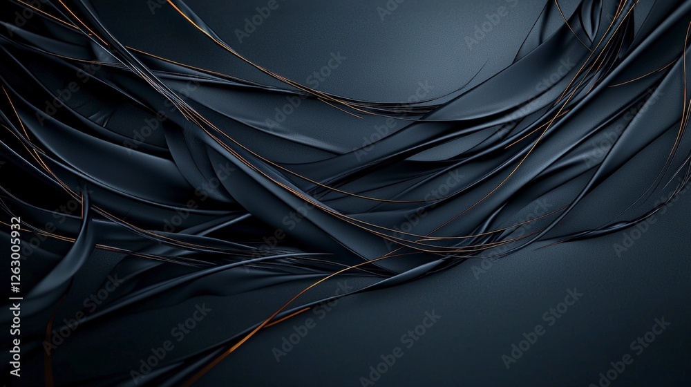 Aufkleber Dynamic flow of shaking diagonal lines in infinite space abstract digital art in modern design