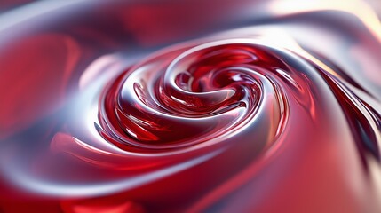 Abstract swirl of red liquid. A luxurious red swirl in a ruby. Glass of wine settling on the edge of a table. Mysterious swirl of lifestyle crimson liquid.