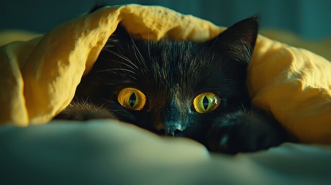 A self-aware black cat navigates the whimsical confines of a child's bedtime story, seeking an escape from its fictional fate in a world of imagination and wonder.