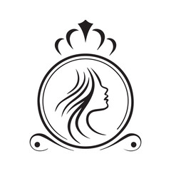 Beauty salon logo vector design illustration, brand identity emblem