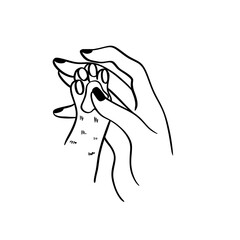 Hand and Paw Outline