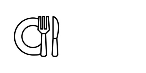 Restaurant vectors icons set in filled and strokes on white background