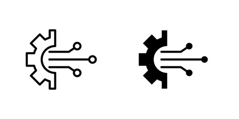 Transform vectors icons set in filled and strokes on white background