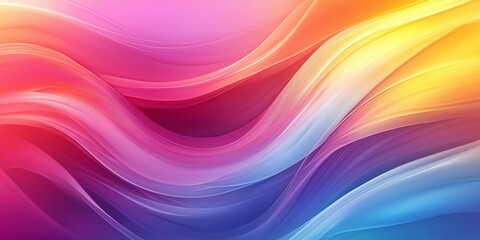 Colorful stripes interweave to create an abstract background with vibrant wave-like patterns enhancing visual appeal and cheerful ambiance