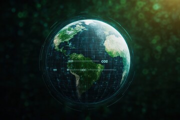 Obraz premium Data analysis and marketing technology insights global impact overview