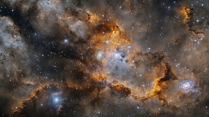 Obraz premium Stunning Nebula Space Scene. Cosmic Beauty Featuring Stars, Cosmic Dust, Gas Clouds, And Vibrant Colors.