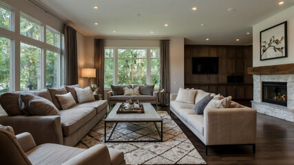 modern living room with sofa
