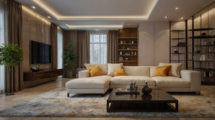 Obraz premium modern living room with sofa