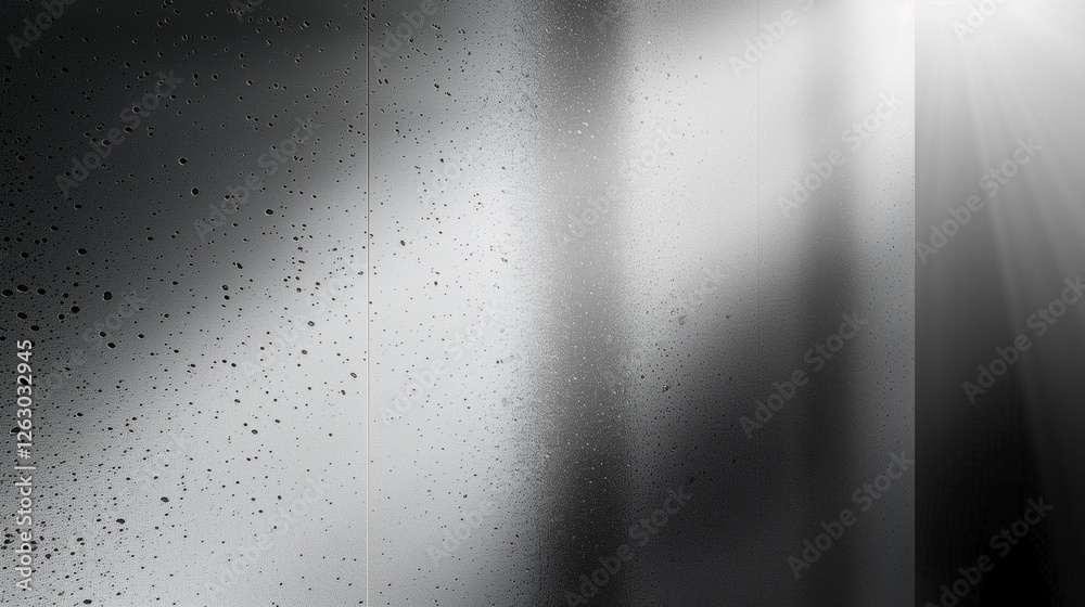 Aufkleber Abstract background featuring a spotlight illuminating a black wall with a gray gradient texture, creating a sleek and modern design with ample copy space for branding, advertising, or creative use, w