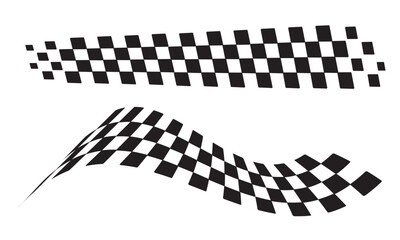 Racing flag vector icon on white background. Checkered flag. start and finish crossed flag. Racing flag.	