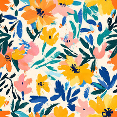 Naklejka premium Colorful Floral Illustration