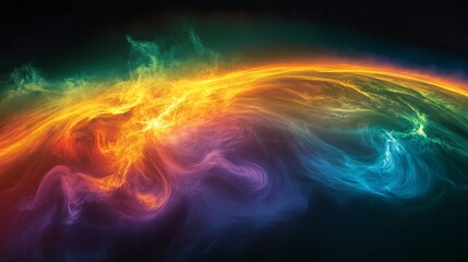 The color rhythm of the dazzling nebula