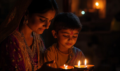 Celebrating diwali lights with rangoli decorations a spiritual evening of hindu jain and sikh traditions in india